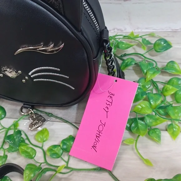 Betsey Johnson XOKITTY Black Cat Kitsch Bag NWT - Picture 2 of 10